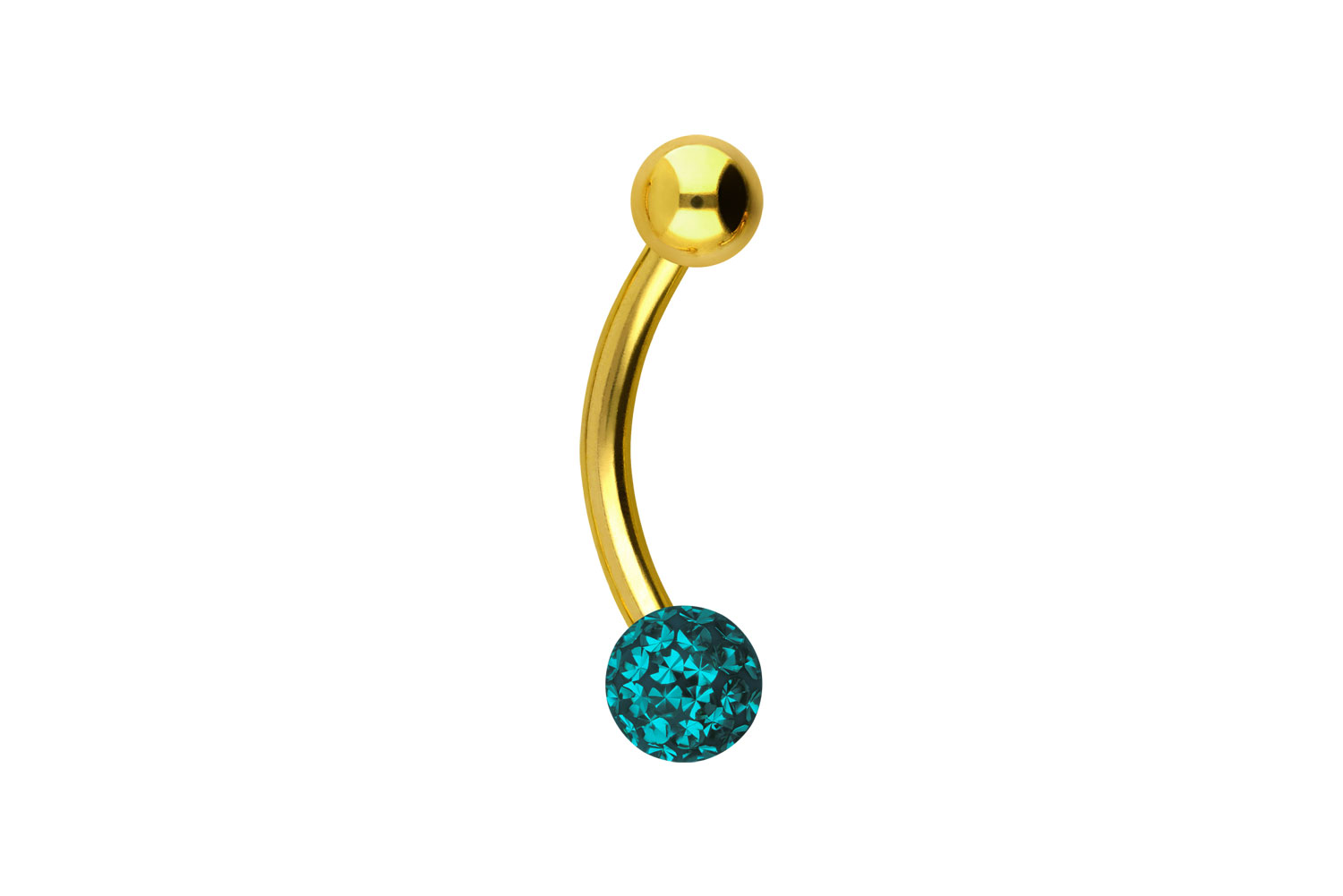 Chirurgenstahl Mini Bananabell Piercing EPOXY- + CHIRURGENSTAHL-KUGEL